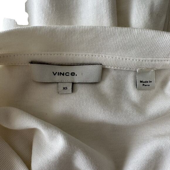 VINCE OFF-WHITE SIDE-TIE MINIDRESS XS X-Small - Picture 8 of 10